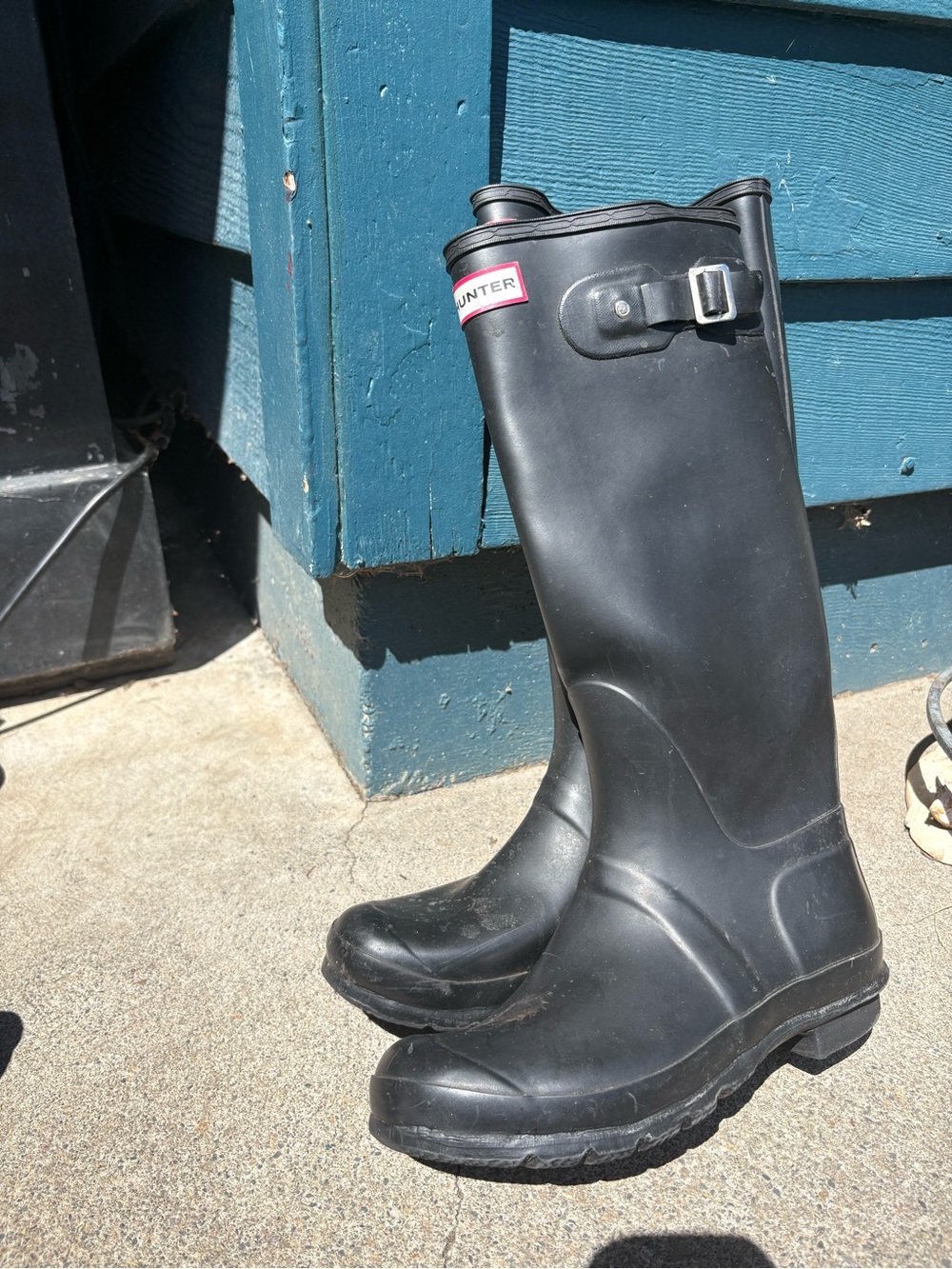 Hunter classic tall  black boots size 10